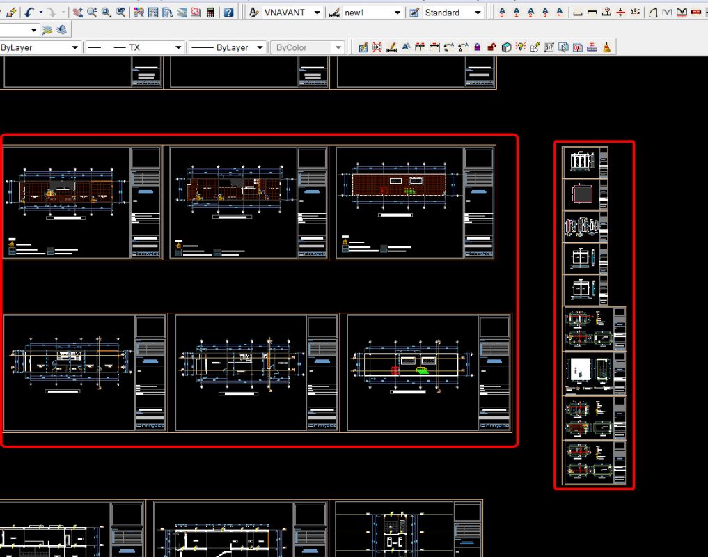 File cad hồ sơ kiến trúc nhà phố