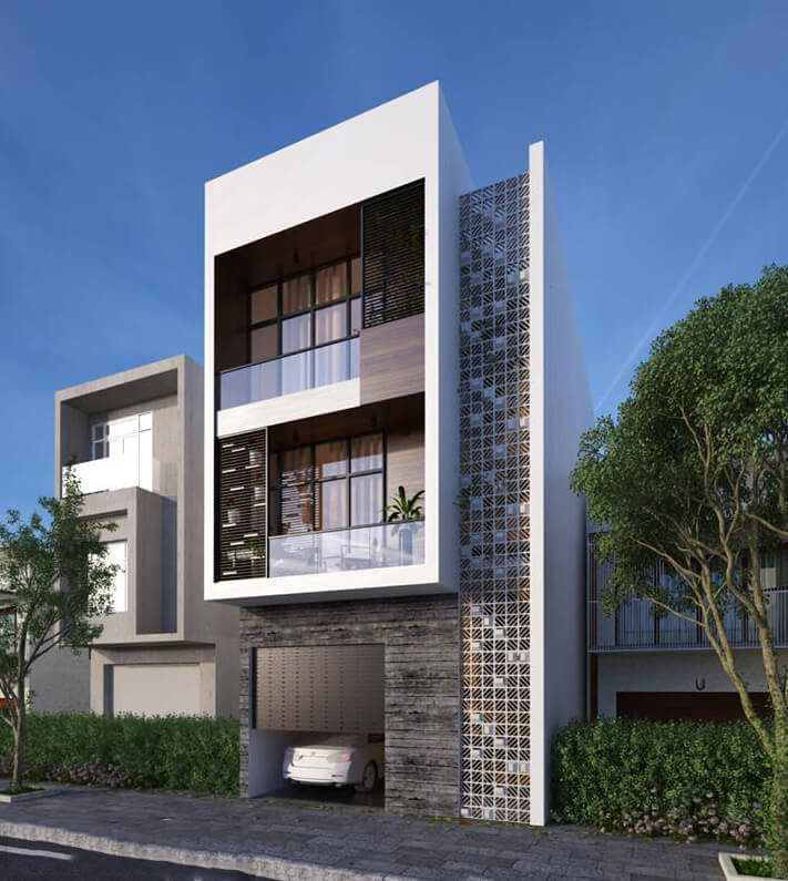 Kiến trúc nhà phố 3 tầng đẹp