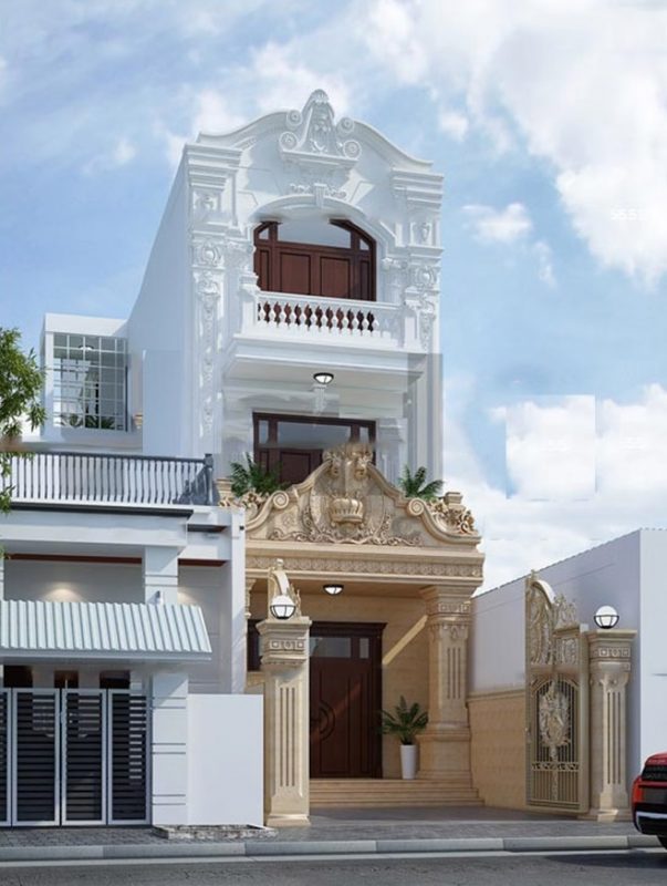 Mặt tiền nhà phố kiến trúc Pháp