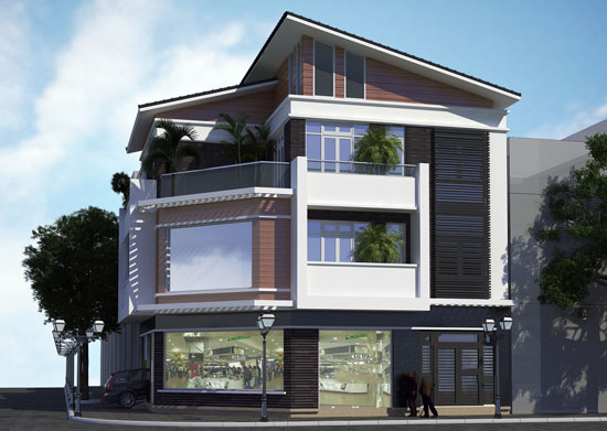 Kiến trúc nhà phố kinh doanh