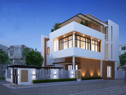 Kiến trúc nhà phố 2 mặt tiền