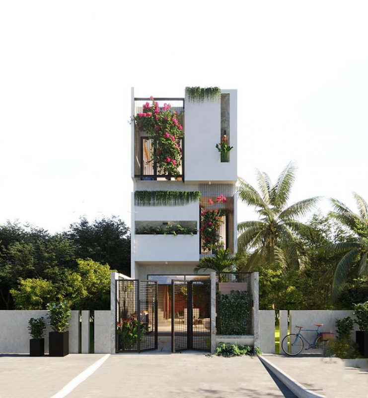 Kiến trúc nhà phố 4x15m hiện đại, tiện nghi