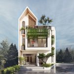 Mẫu thiết kế nhà phố mặt tiền 8m hiện đại