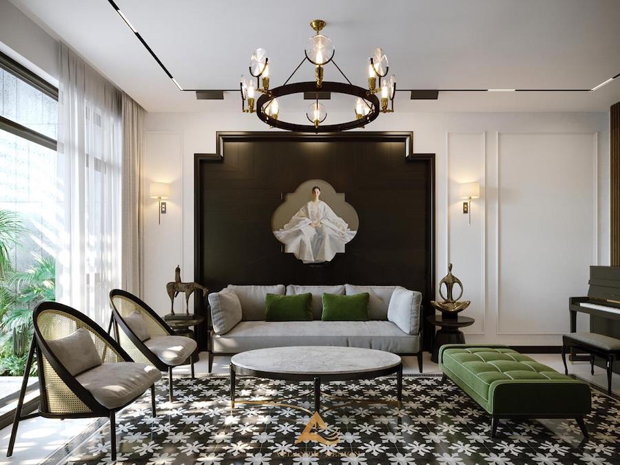 Kiến trúc phòng khách nhà phố đẹp