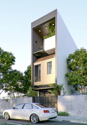 kiến trúc nhà phố mặt tiền 4m